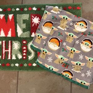 Christmas bath mat & towels - Yoda